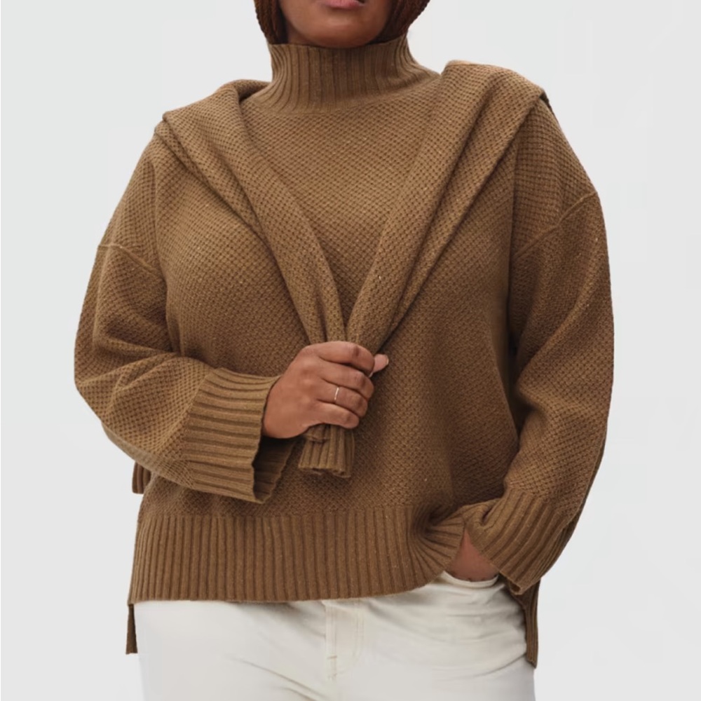 EVERLANE The Cashmere Stroopwafel Turtleneck